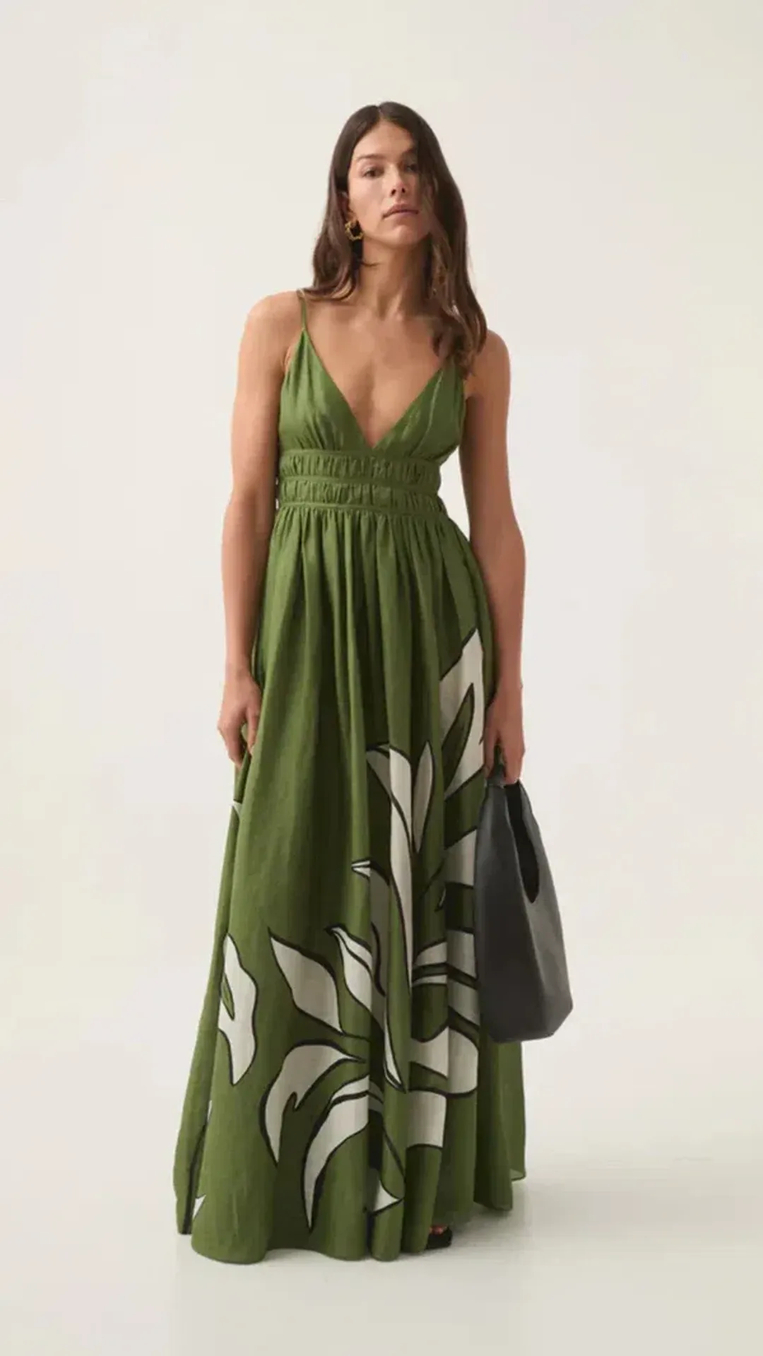 AJE - Planetary Maxi Dress in Abstract Fern for rent on The Volte - main image