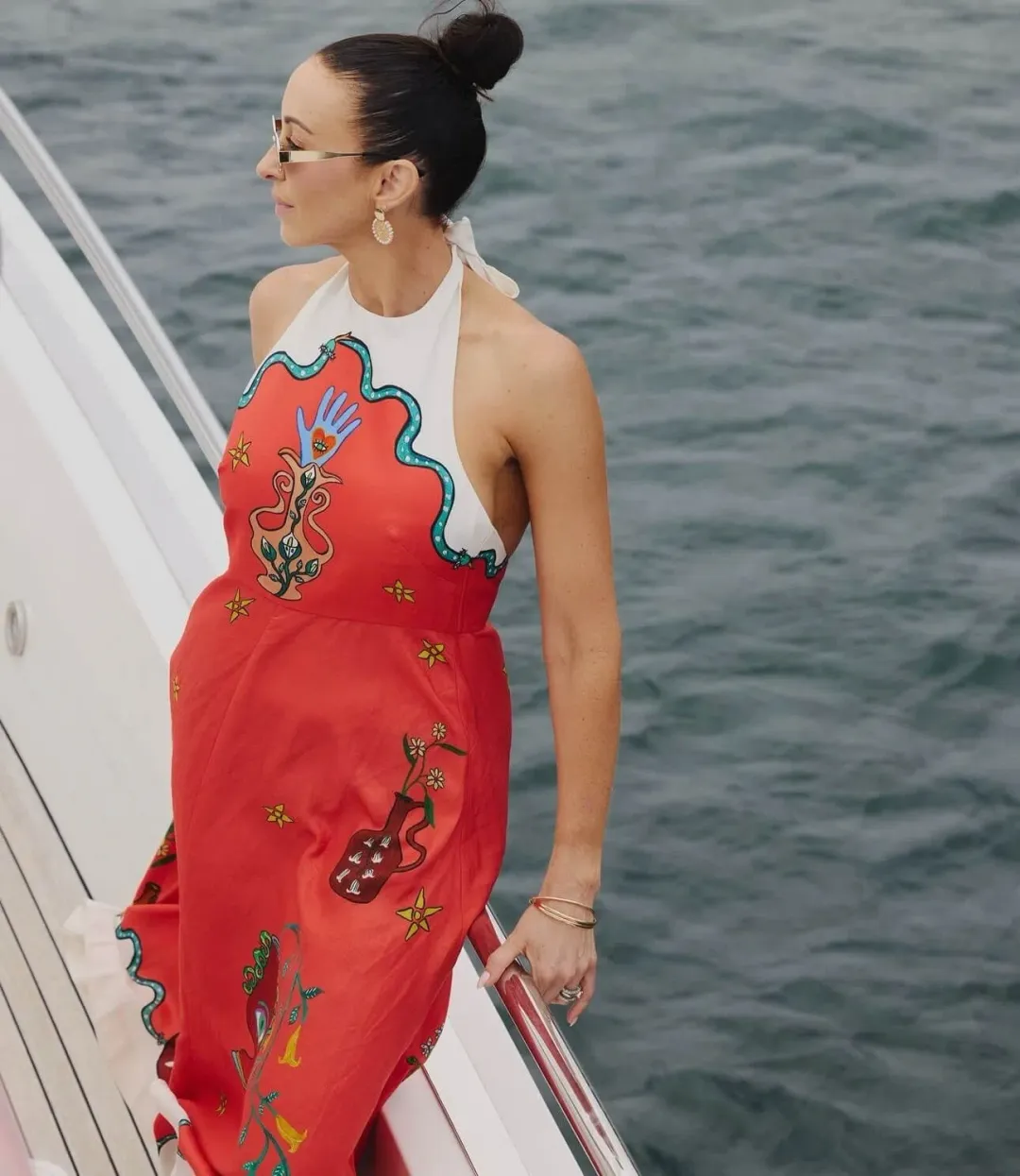 Alemais Rose Halter Dress Size 14 for rent on The Volte - main image