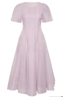 AJE NOVA PLEATED MIDI DRESS LILAC SIZE 4 for rent on The Volte - image 4