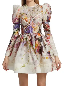 Zimmermann - Prima Paneled Mini Floral Dress for rent on The Volte - image 1