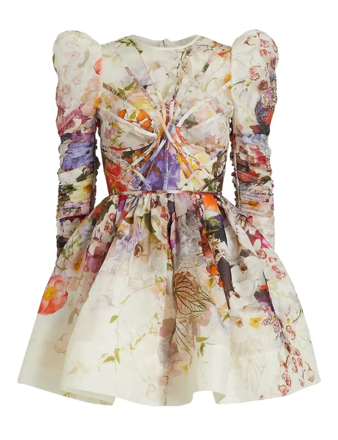 Zimmermann - Prima Paneled Mini Floral Dress for rent on The Volte - main image