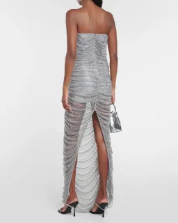 GIUSEPPE DI MORABITO Embellished bustier mesh gown for rent on The Volte - image 5