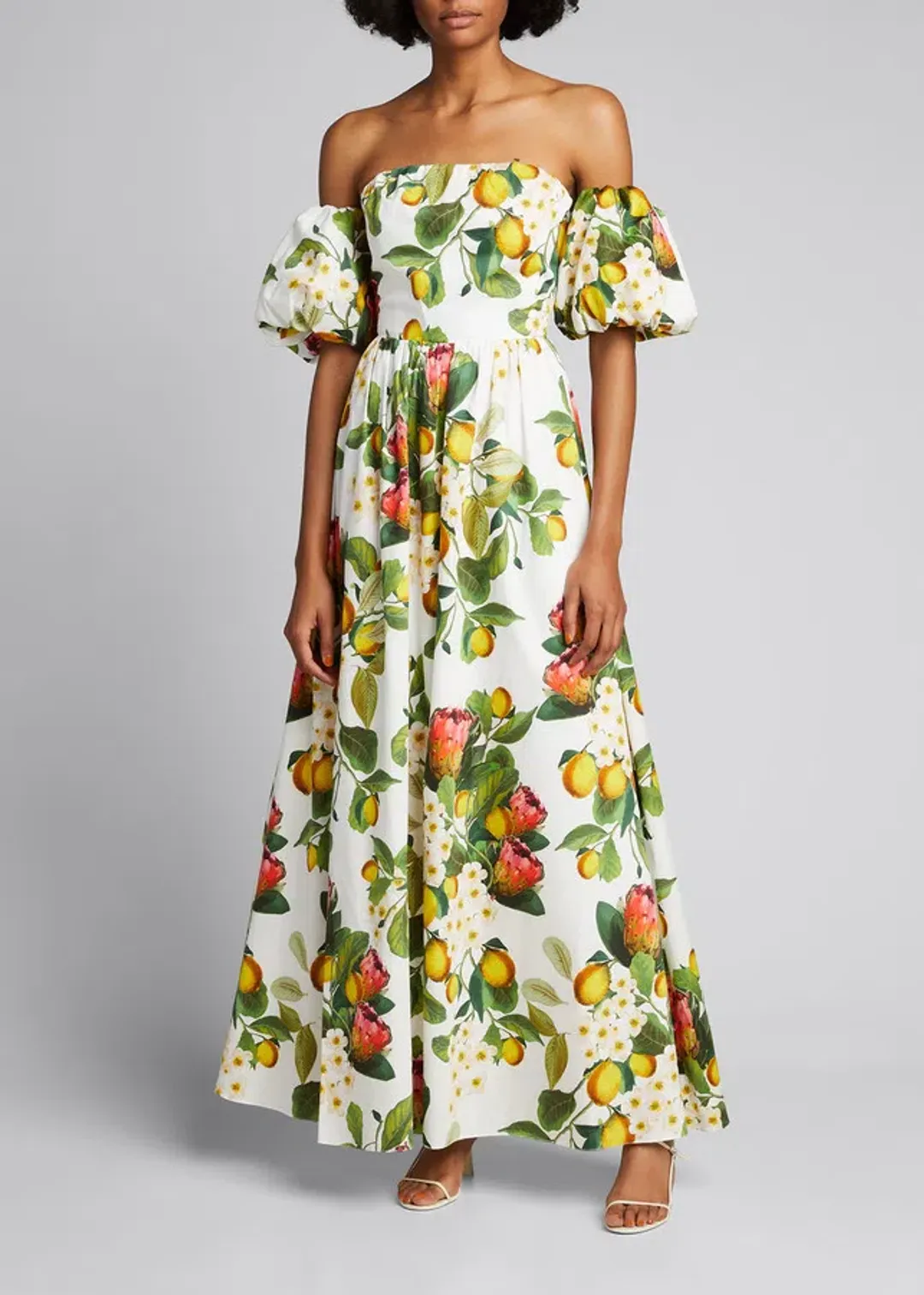 Borgo De Nor Juliet Off the Shoulder Maxi Dress Print Size 8 for rent on The Volte - main image