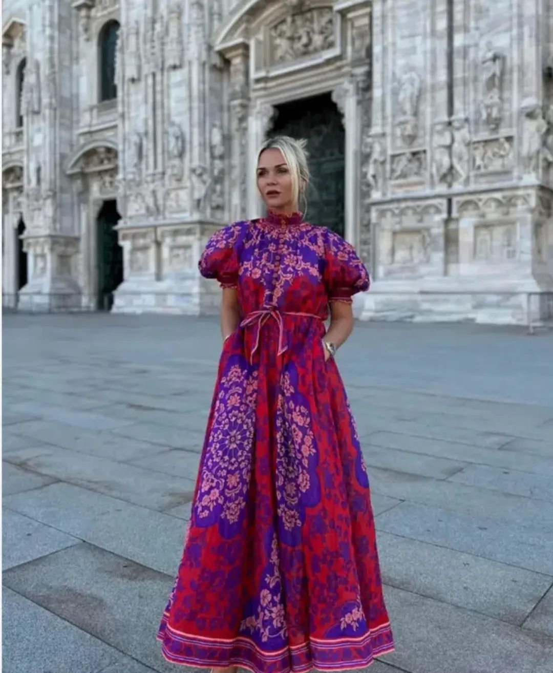 Zimmermann Raie Swing Maxi Dress in Multi Size 0 AU 8 for rent on The Volte - main image