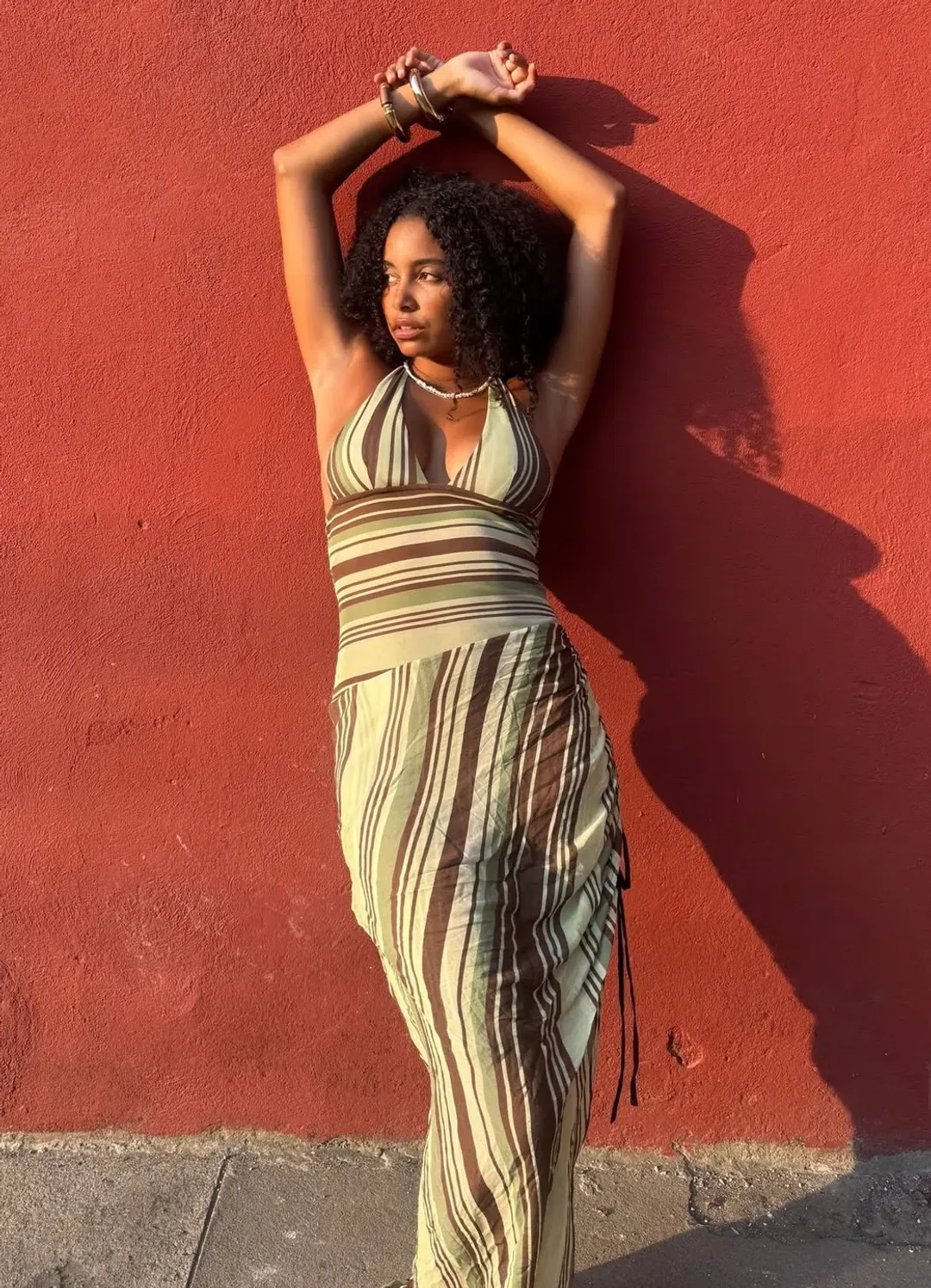 Benni Marnie Maxi Dress size 8 Earth Stripe  for rent on The Volte - main image