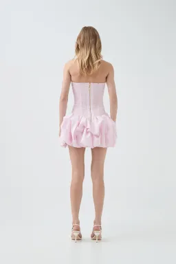 AJE Violette Bubble Hem Mini Dress in Blush Size 8 for rent on The Volte - image 2