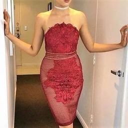 Portia and Scarlett Burgundy Lace Mini - Size 4 for rent on The Volte - image 2