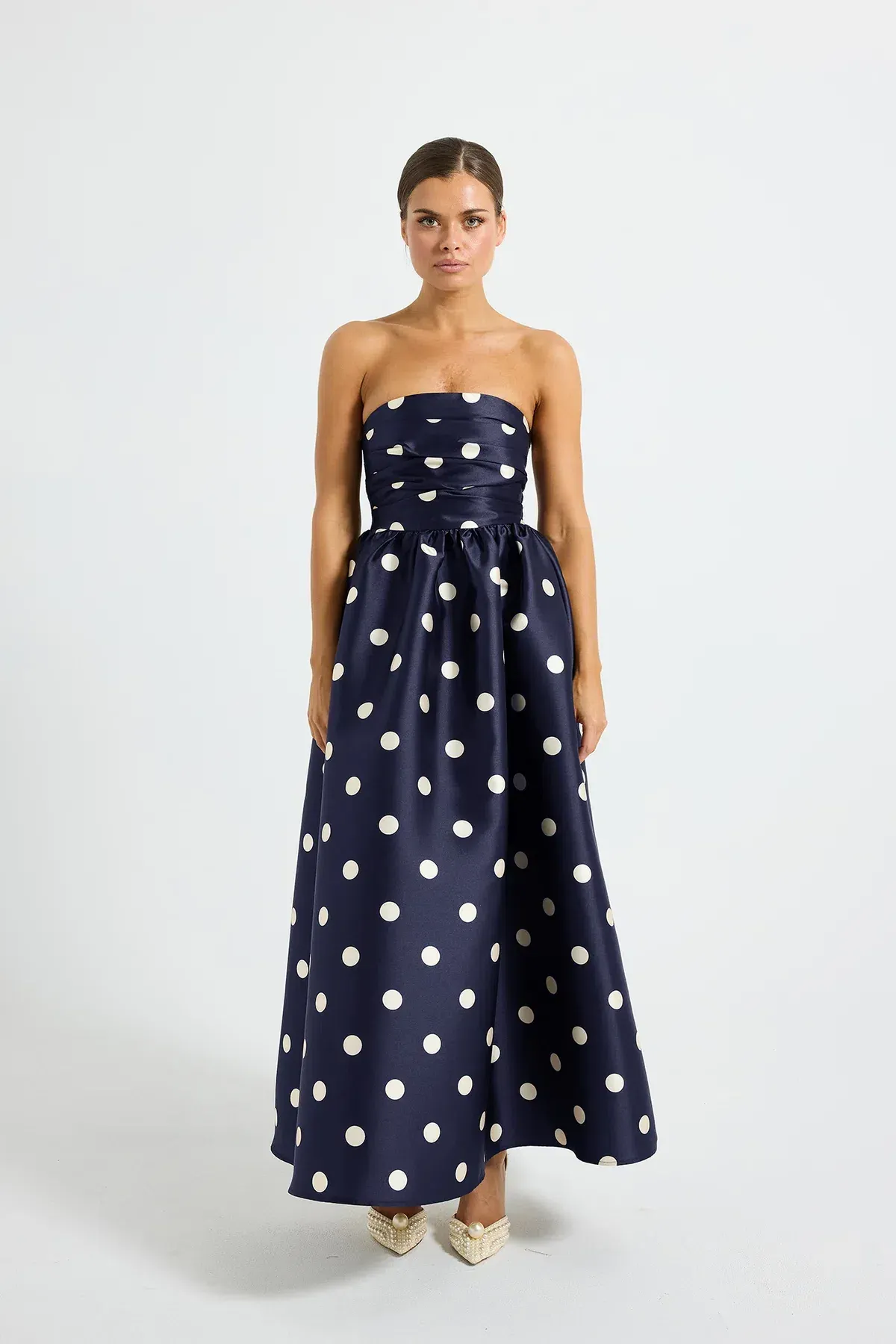Pasduchas Dottie strapless midi size 8 for rent on The Volte - main image