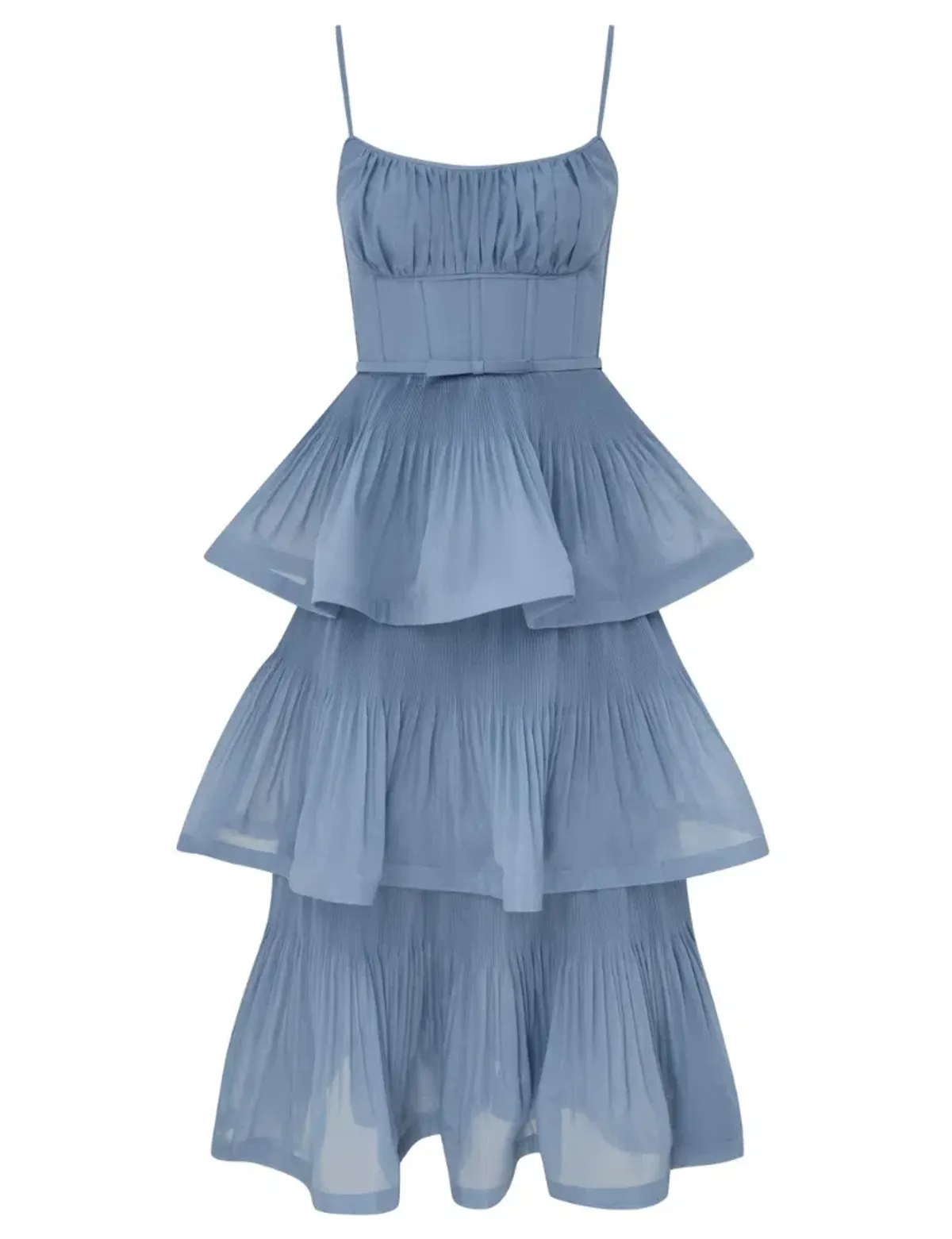 Zimmermann Pleated Tiered Midi Dress Size 1/AU 10 for rent on The Volte - main image