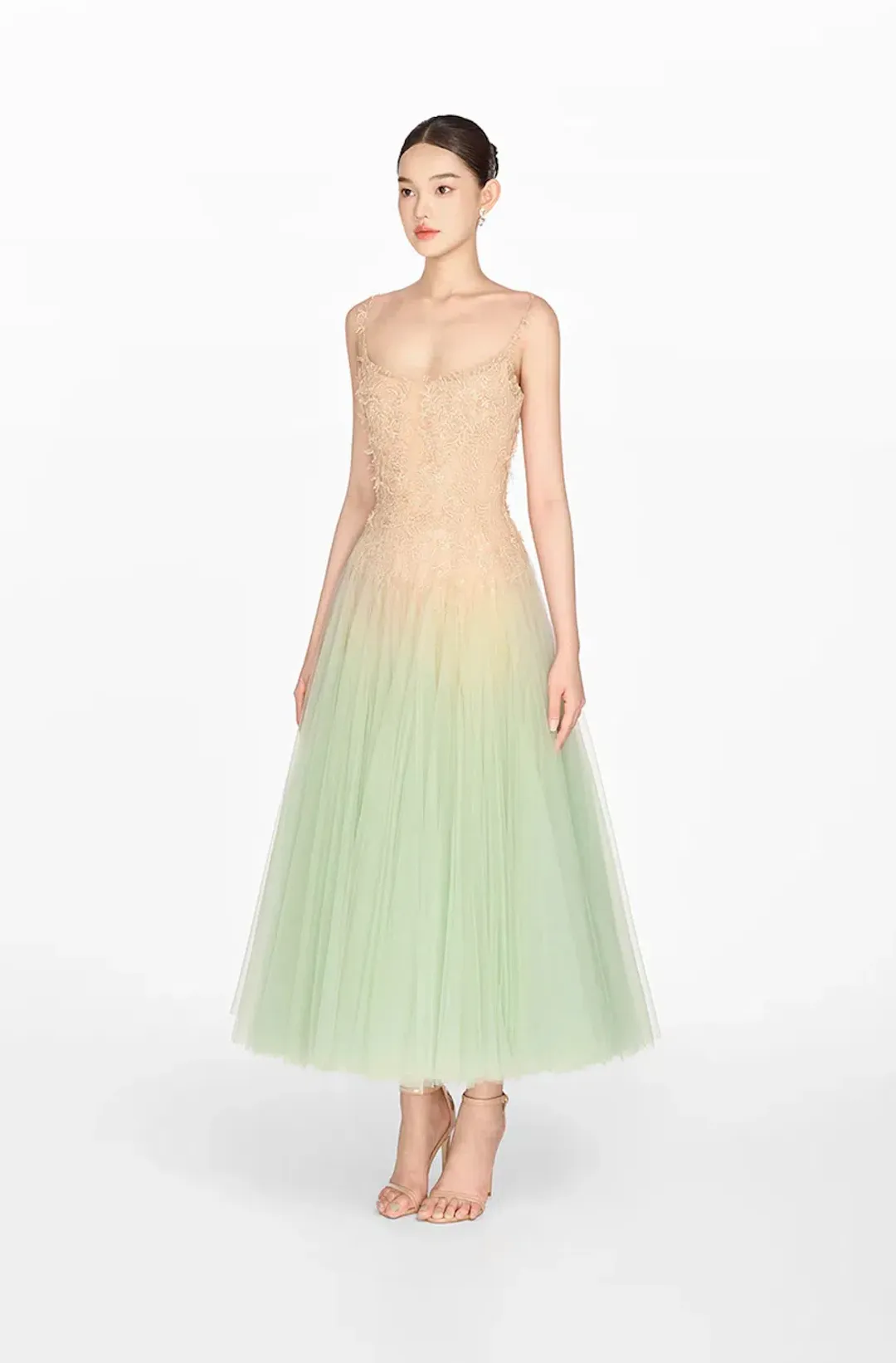 Montsand Mint Ombre Lace Midi Dress Size XS / AU 6 for rent on The Volte - main image