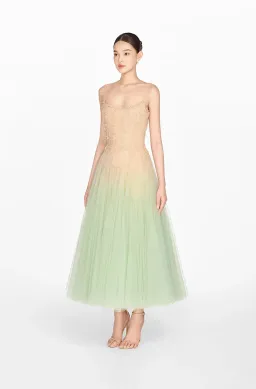 Montsand Mint Ombre Lace Midi Dress Size XS / AU 6 for rent on The Volte - image 2