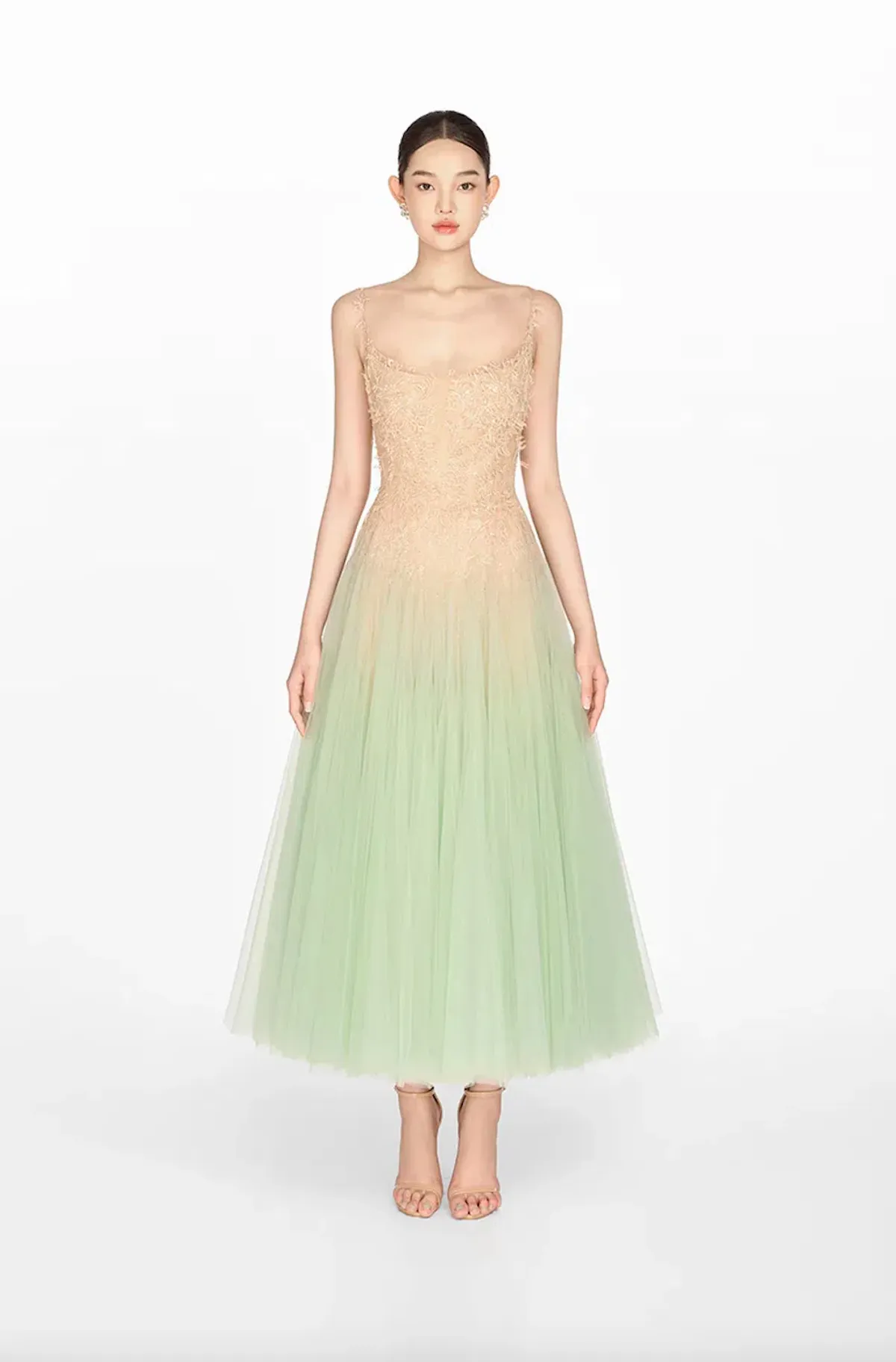 Montsand Mint Ombre Lace Midi Dress Size XS / AU 6 for rent on The Volte - main image