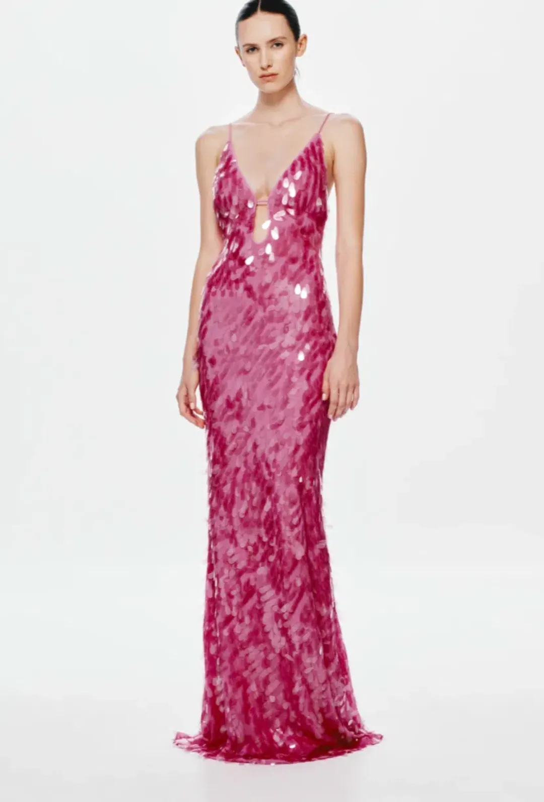MISHA THE SAPPHIRE SEQUIN DRESS in Fuchsia Pink Size S/AU 8 for rent on The Volte - main image