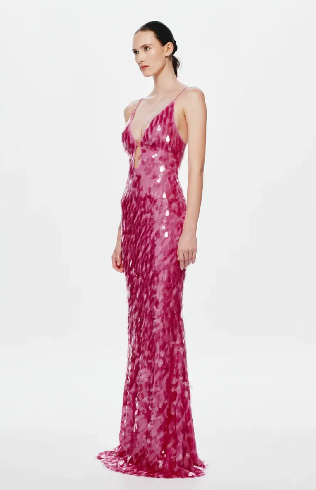 MISHA THE SAPPHIRE SEQUIN DRESS in Fuchsia Pink Size S/AU 8 for rent on The Volte - main image