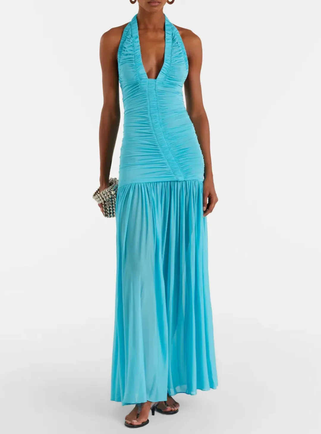 Christopher Esber Orion Gown in Cyan Blue AU 6 for rent on The Volte - main image