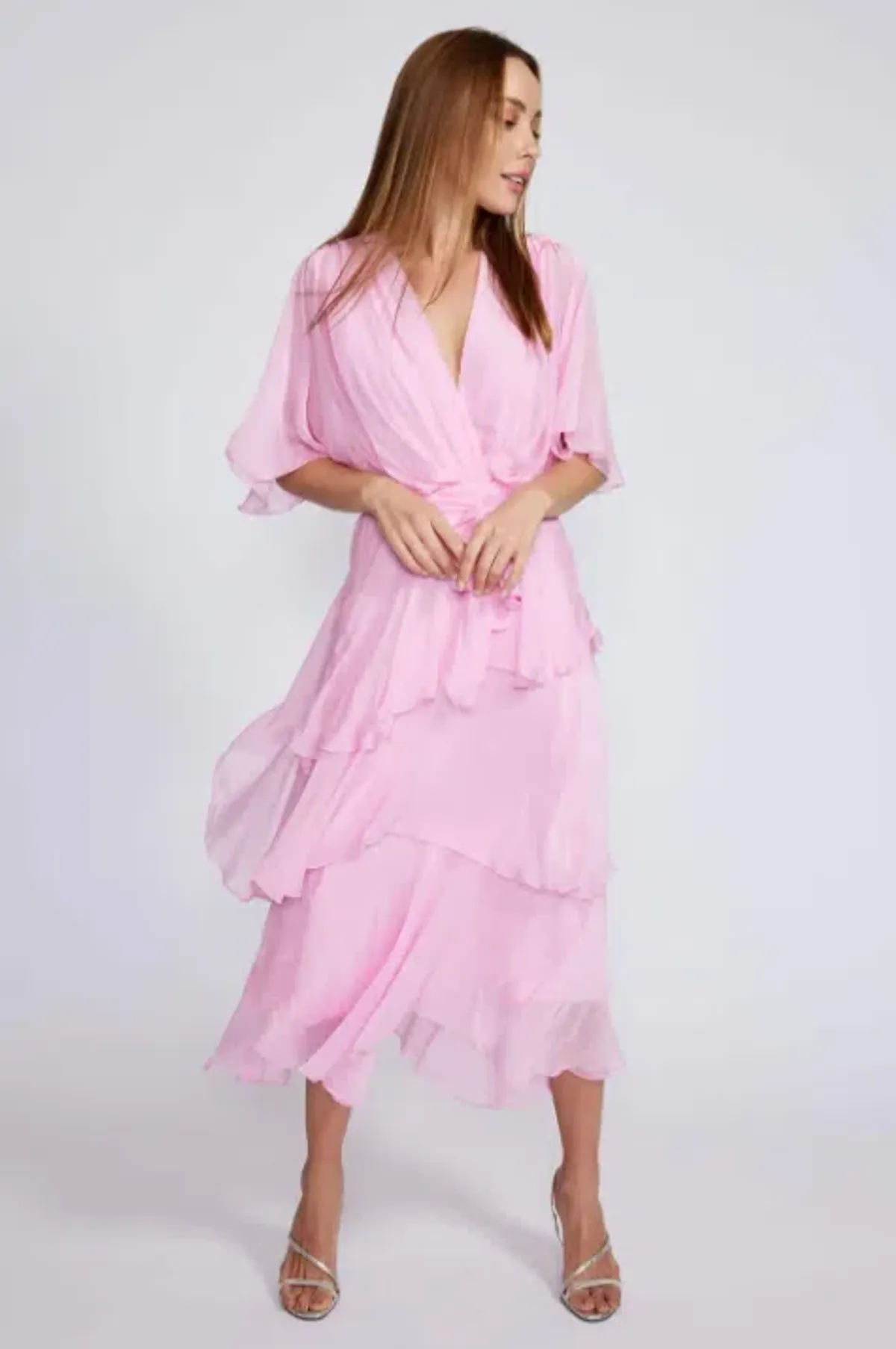 La Strada 3 Layer Crossover midi pink size medium for rent on The Volte - main image