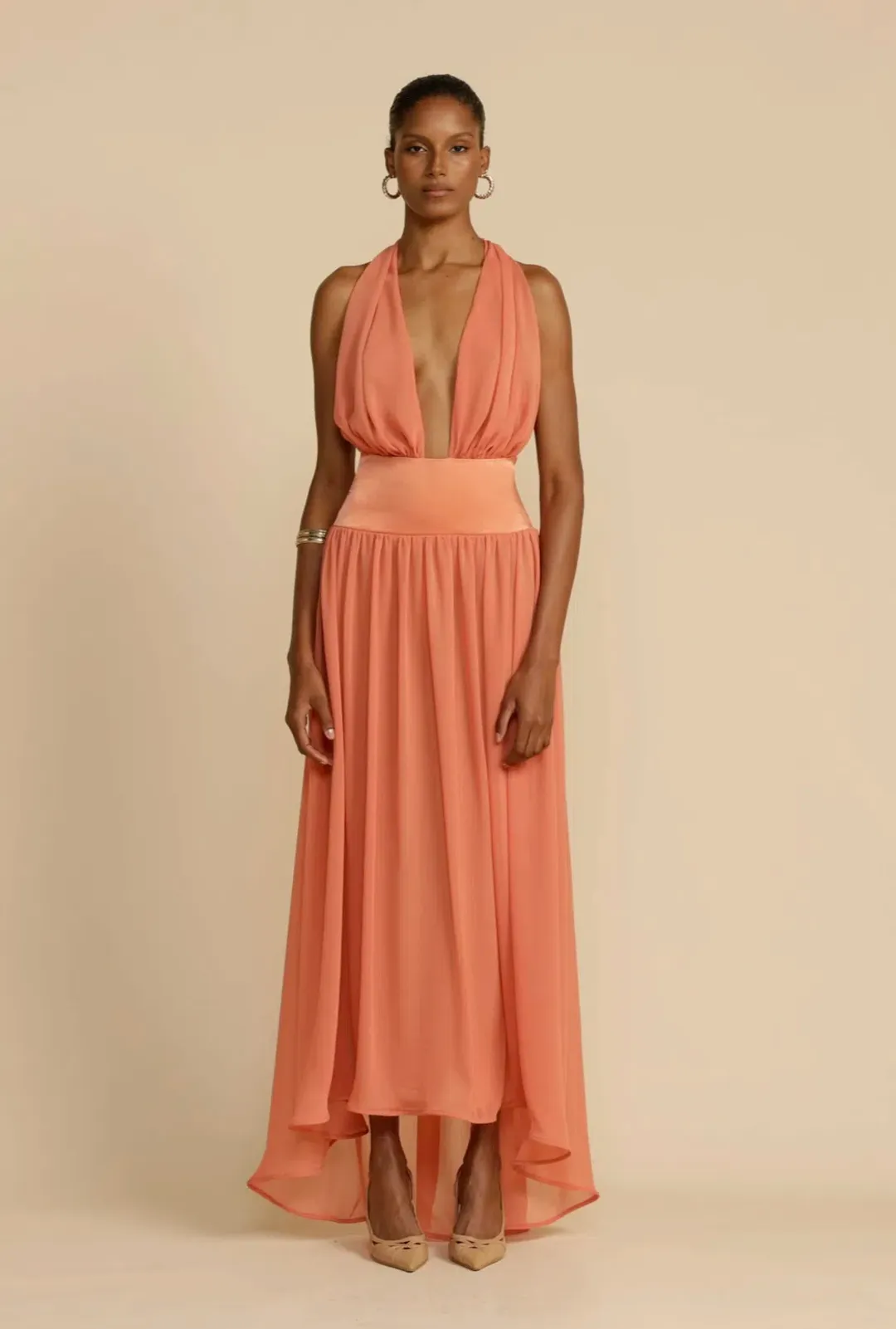 ARCINA ORI SERENA DRESS CORAL SIZE M for rent on The Volte - main image