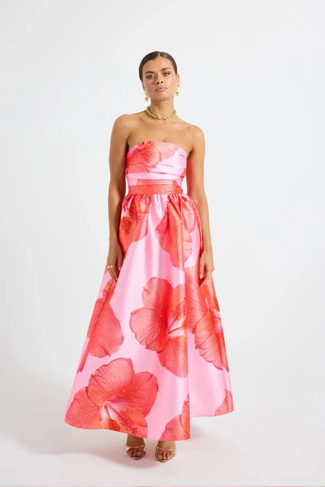 Pasduchas Kalani Midi Dress; size 10  for rent on The Volte - main image