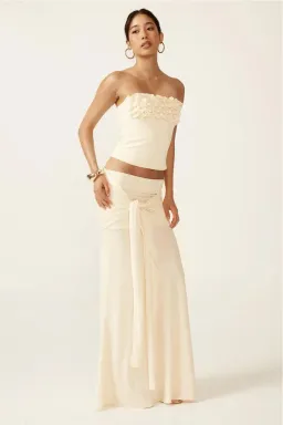 Ance Gria Jude Set Top and Skirt in Ivory Size XS / AU 6 for rent on The Volte - image 5