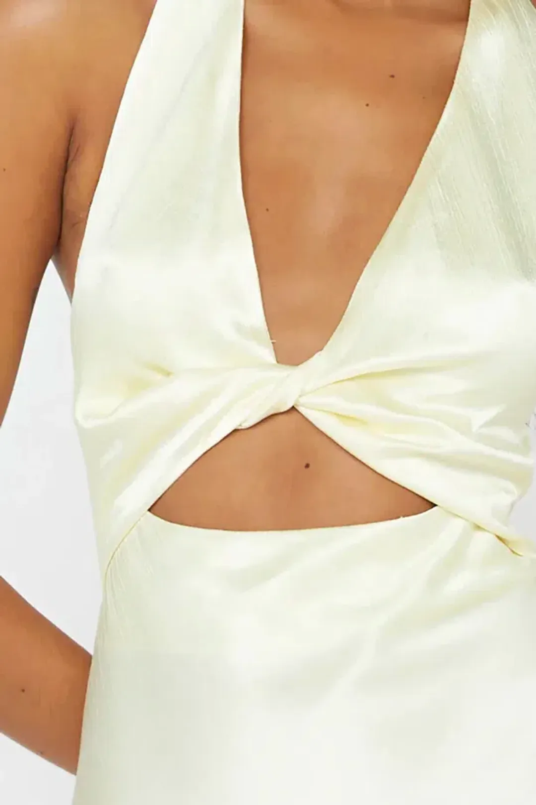SABIA TWIST DRESS | ICE YELLOW for rent on The Volte - main image
