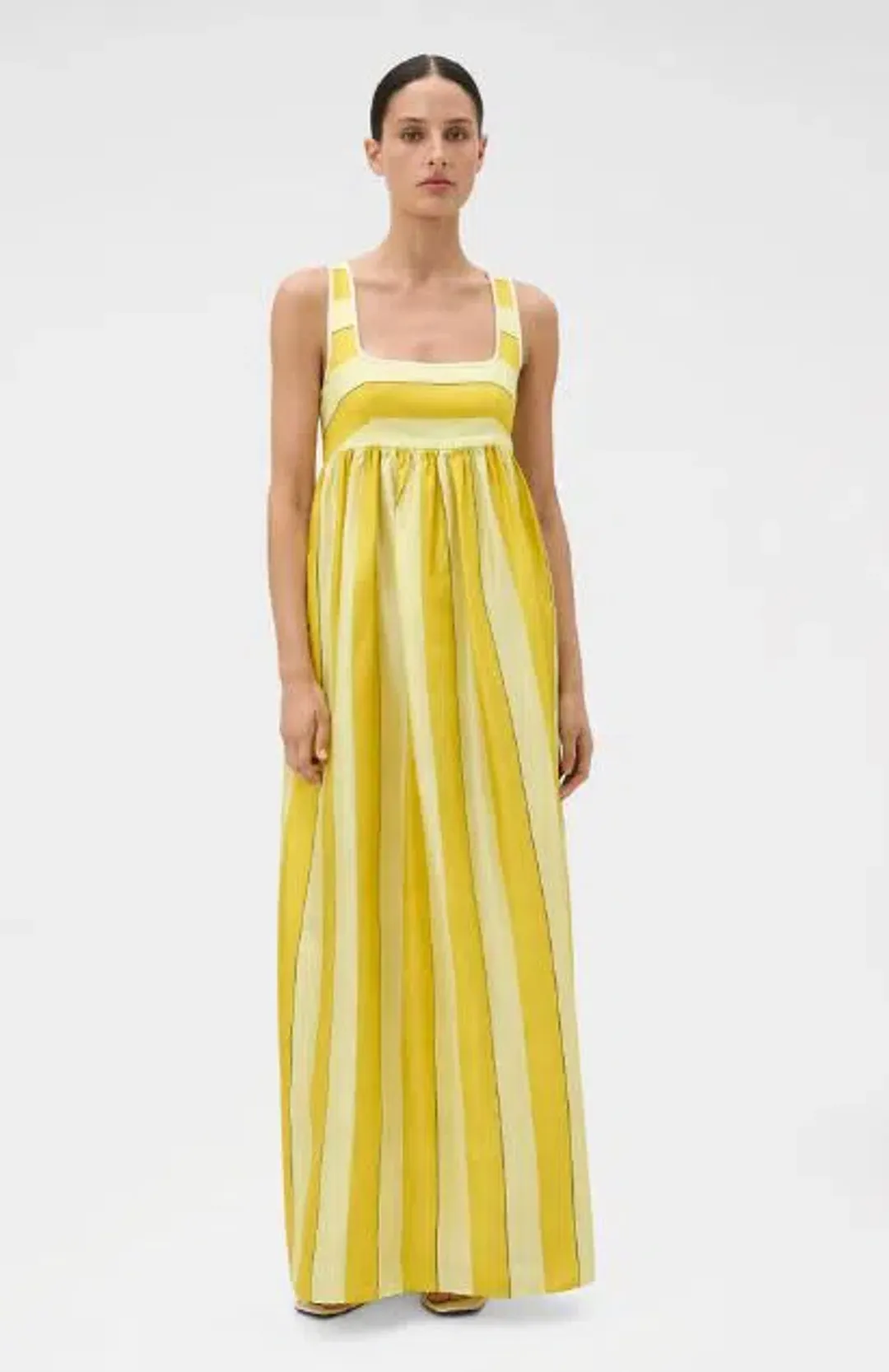 Oroton Slub Silk Striped Sundress Size 10 for rent on The Volte - main image