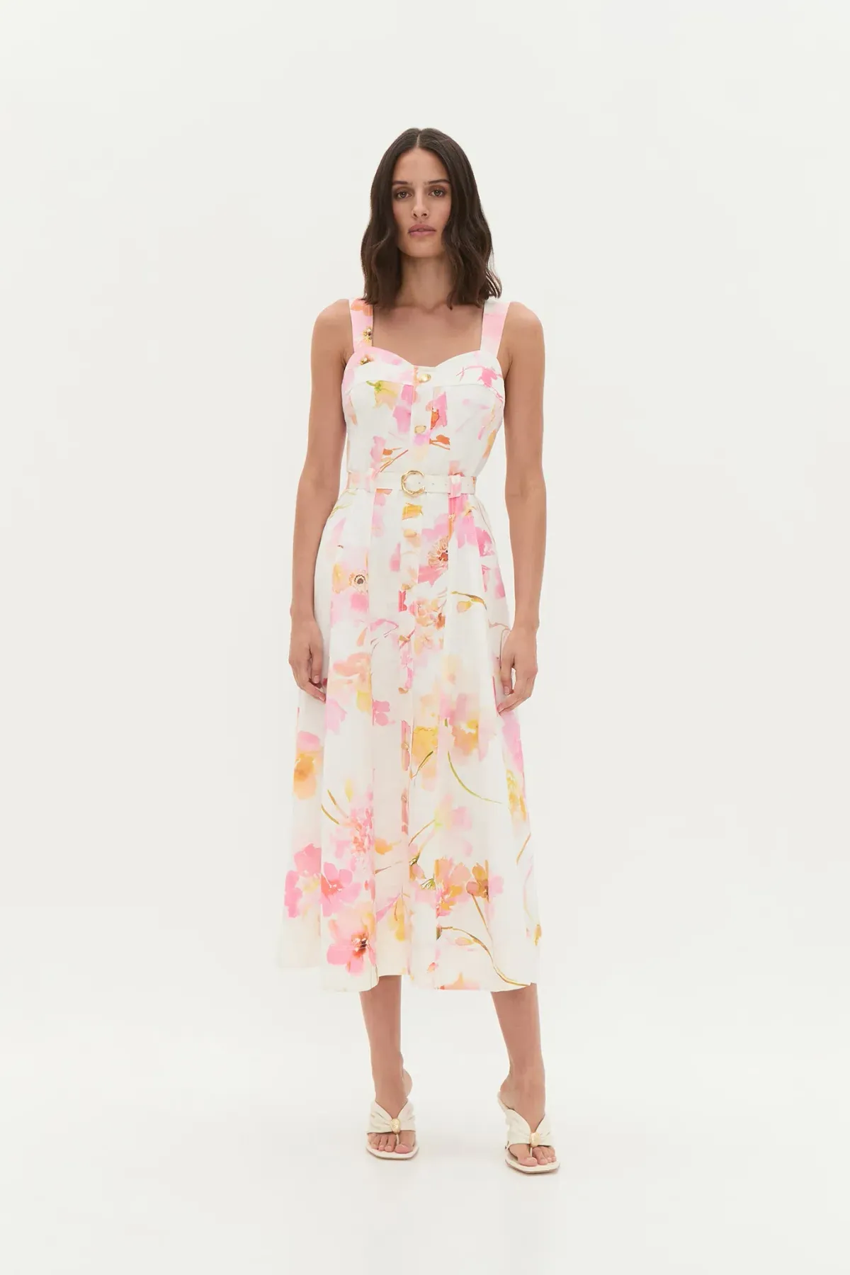 Zarie floral midi dress AJE for rent on The Volte - main image