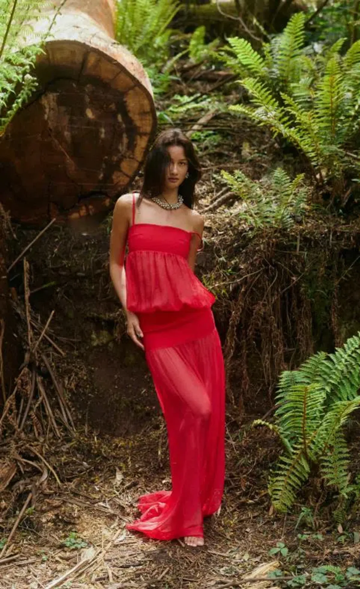 Ance Gria Romeo Gown in Red Size 6/XS for rent on The Volte - main image