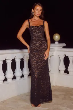 Runaway the label HAILEE LACE CORSET MAXI DRESS - BLACK size M for rent on The Volte - image 4