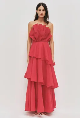 Aje Selestia Gown size 14 Scarlet Red  for rent on The Volte - image 3