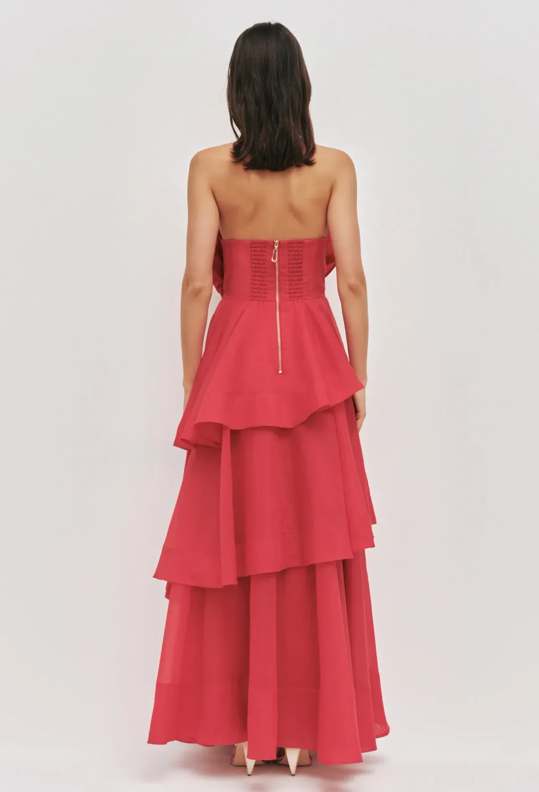 Aje Selestia Gown size 14 Scarlet Red  for rent on The Volte - main image