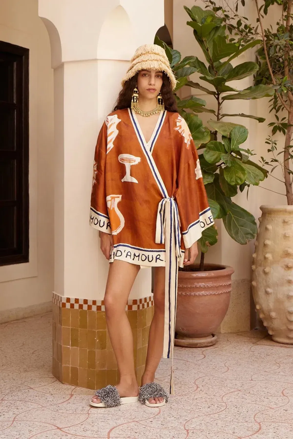 Alemais SOLEIL D'AMOUR WRAP MINI DRESS Size 14 for rent on The Volte - main image