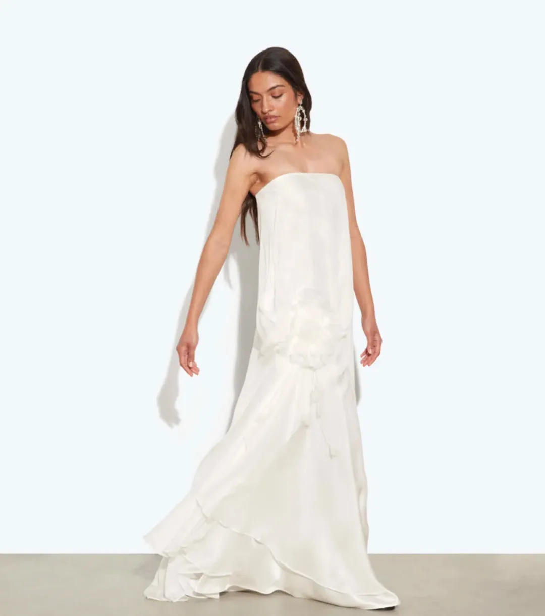 Rat & Boa Hibiscus Dress White Size S for rent on The Volte - main image