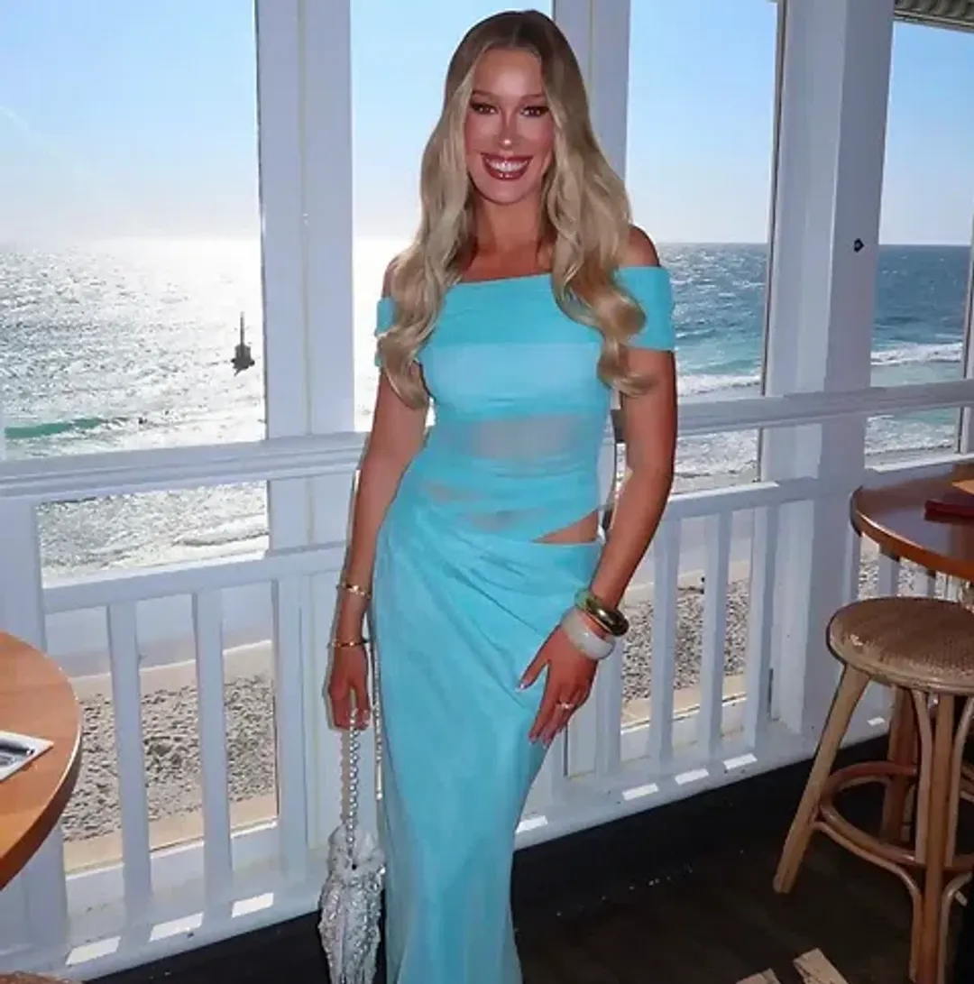 Benni Nico Off Shoulder Maxi Dress Size 10 for rent on The Volte - main image