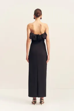 SHONA JOY - BLACK CAMPBELL STRAPLESS BUBBLE MAXI DRESS  for rent on The Volte - image 1