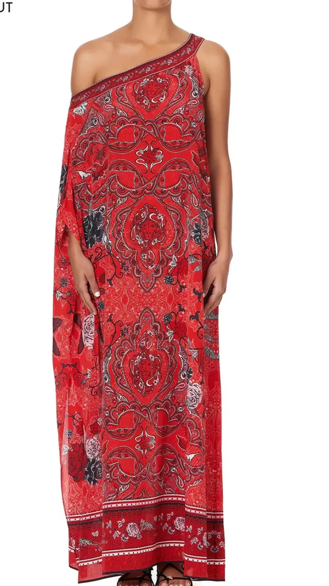 Camilla Pirate Punk One Shoulder Kaftan with Neckband XL for rent on The Volte - main image