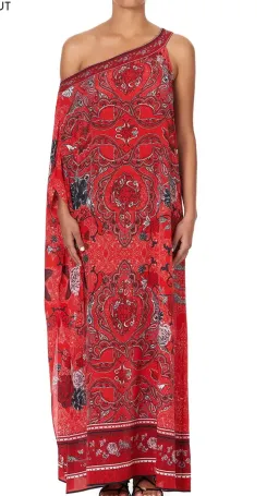 Camilla Pirate Punk One Shoulder Kaftan with Neckband XL for rent on The Volte - image 2