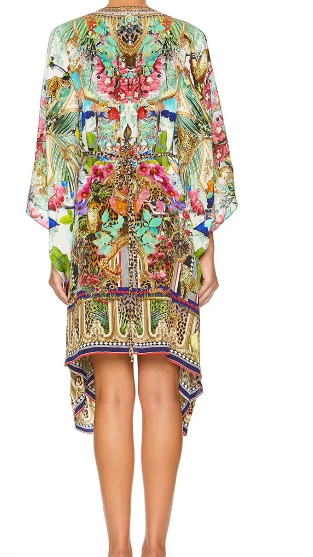 Camilla Champagne Coast Short Kaftan with Hardware One Size  for rent on The Volte - main image