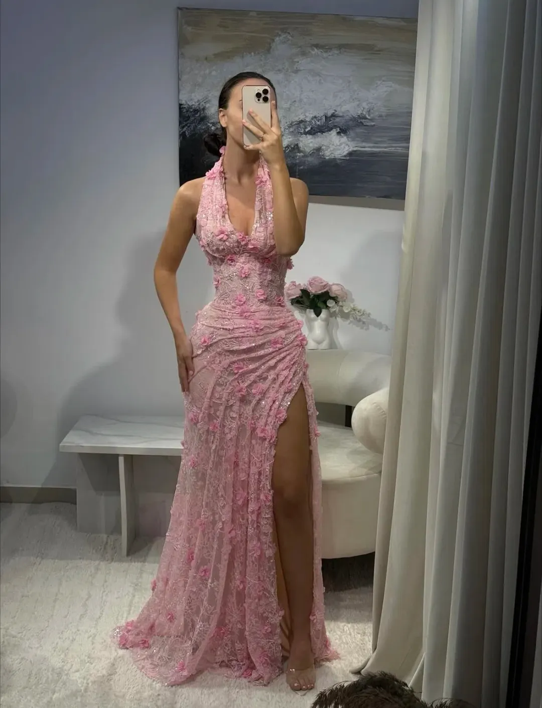 Corte Couture Pink Gown 8 for rent on The Volte - main image