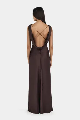Hansen And Gretel Clara Bias Dress Cognac Size 16 for rent on The Volte - image 4