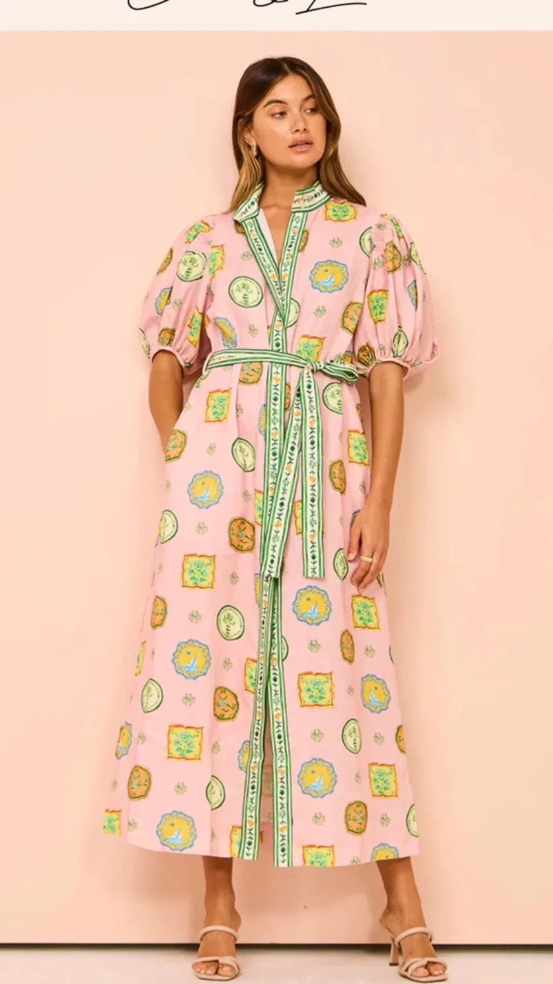 Alemais Porcelain Shirtdress in Pink s.4 for rent on The Volte - main image