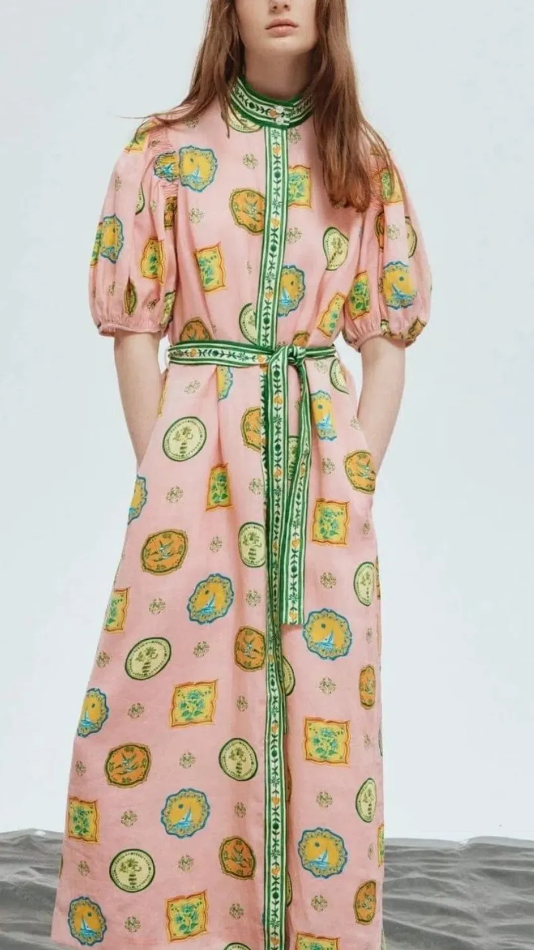 Alemais Porcelain Shirtdress in Pink s.4 for rent on The Volte - main image
