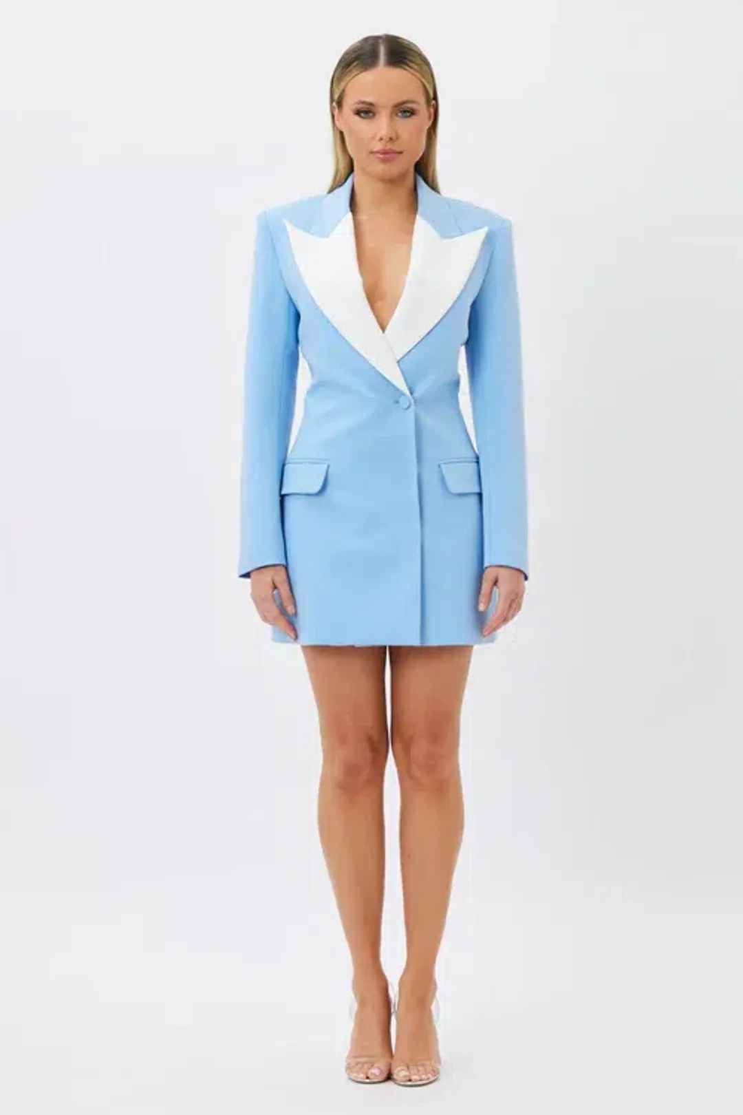 BIANCA AND BRIDGETT Nellie Blazer Dress Blue Size 6 for rent on The Volte - main image