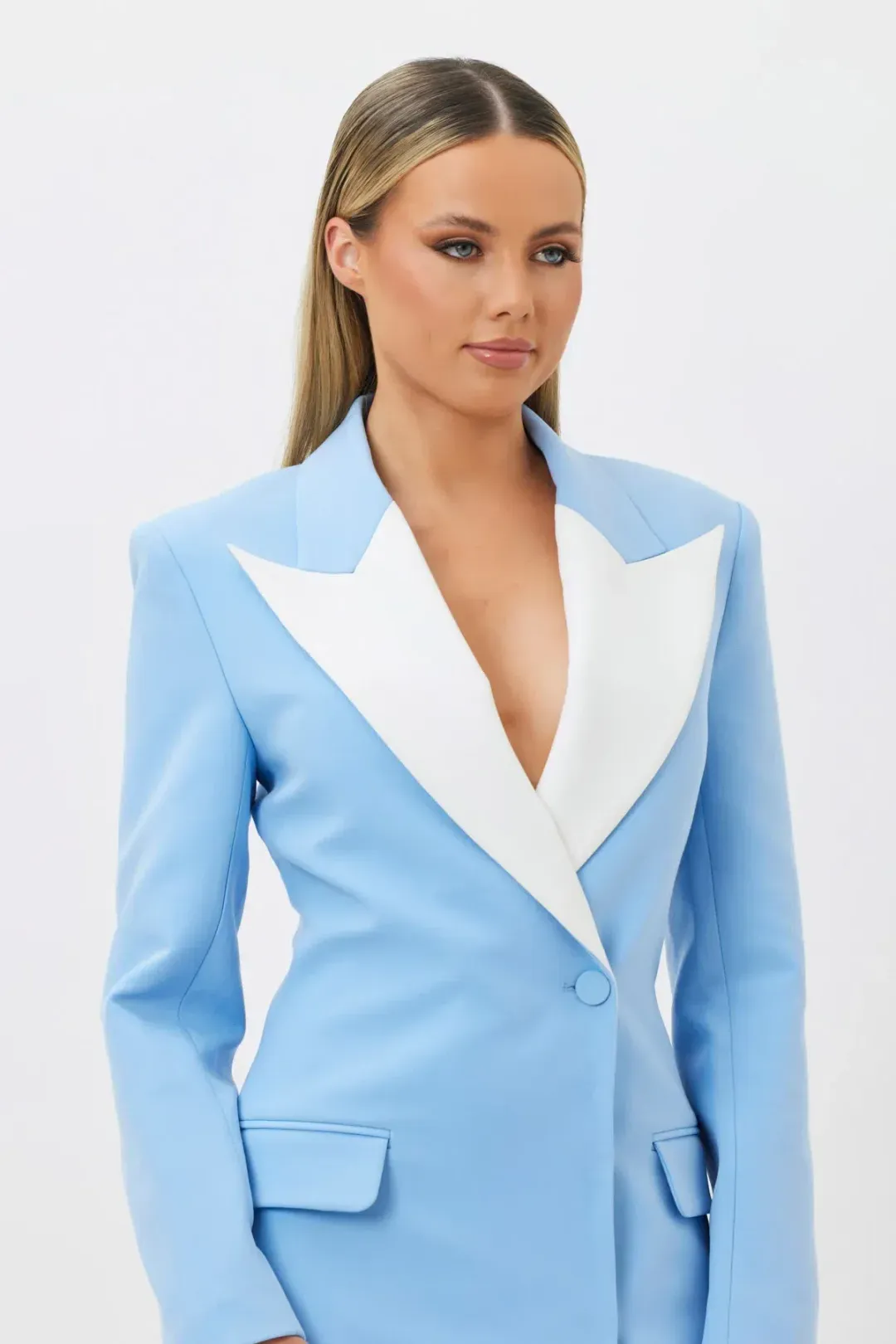 BIANCA AND BRIDGETT Nellie Blazer Dress Blue Size 6 for rent on The Volte - main image