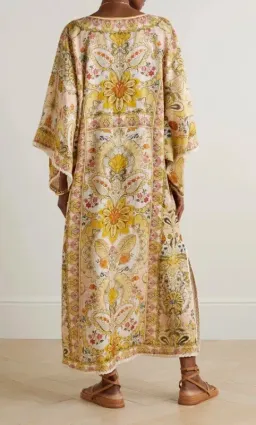 Zimmermann Laurel Floral Linen Kaftan Size 1 Fits to Size 12 AU for rent on The Volte - image 7