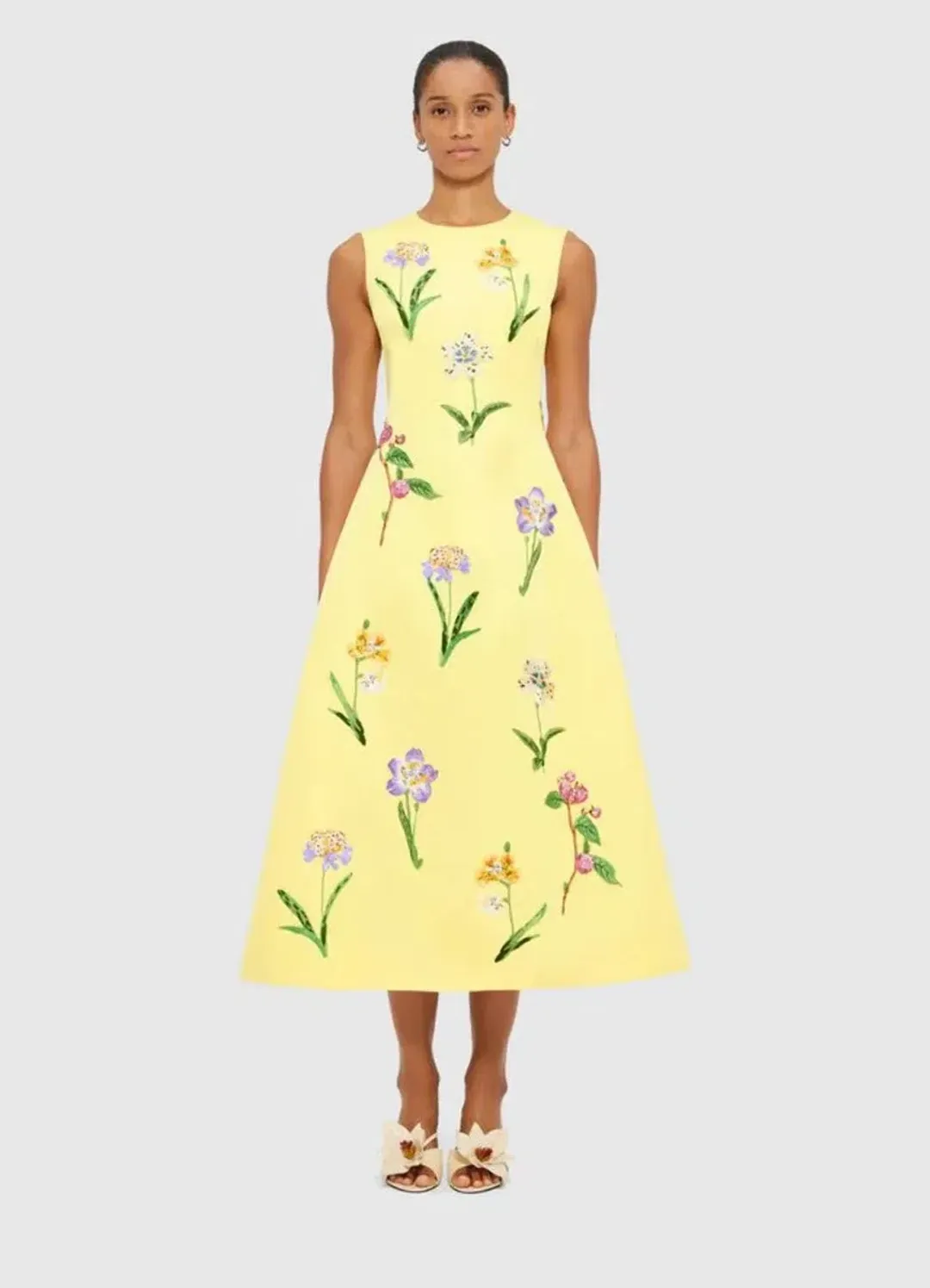 Leo Lin Cleo Sleeveless Midi Dress for rent on The Volte - main image