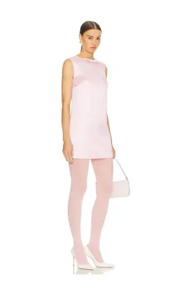 Helsa Heavy Satin Bow Backless Mini Dress Pale Pink Size S for rent on The Volte - image 9
