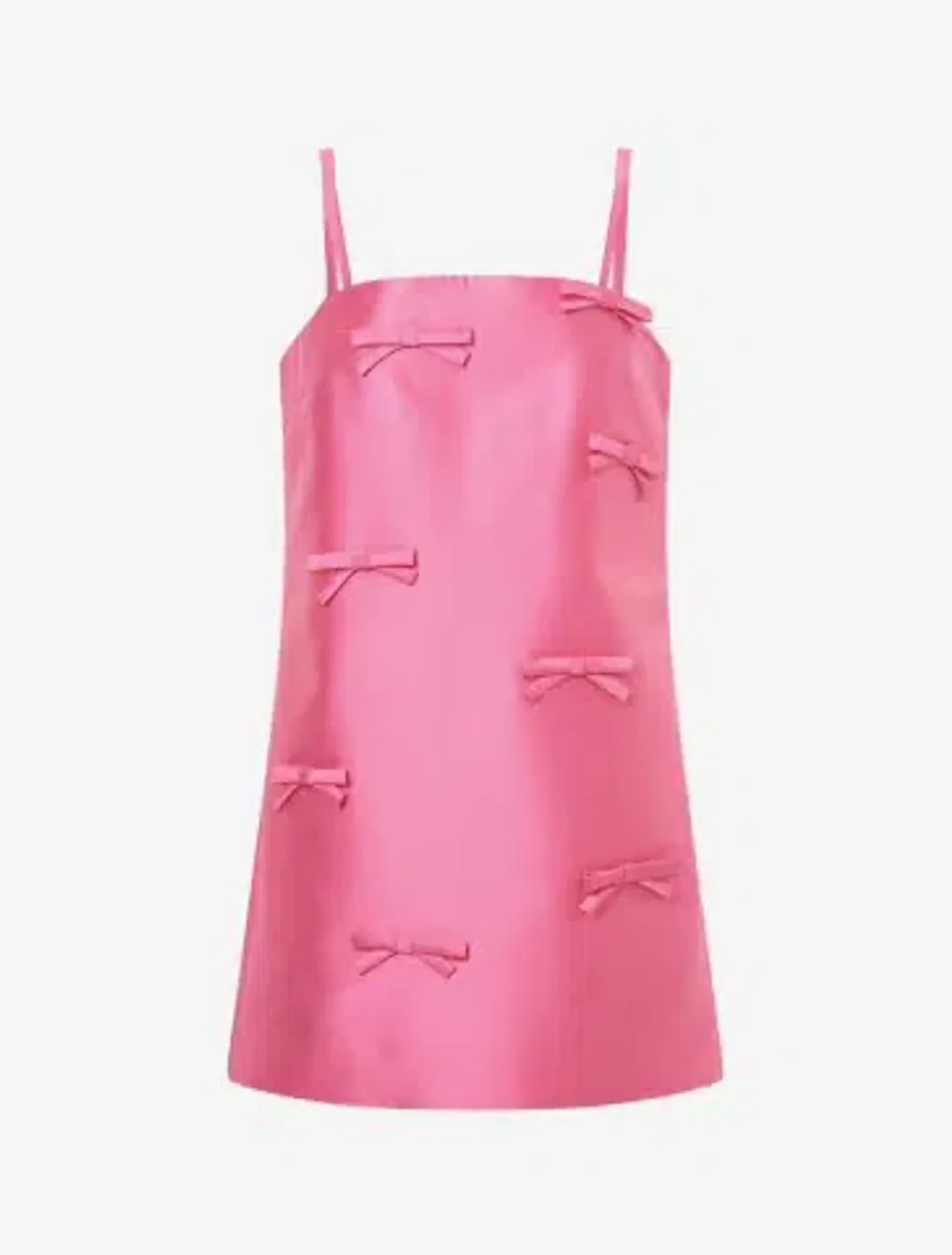 OROTON Satin Bow Mini Dress Candy Pink Size 8 AU for rent on The Volte - main image