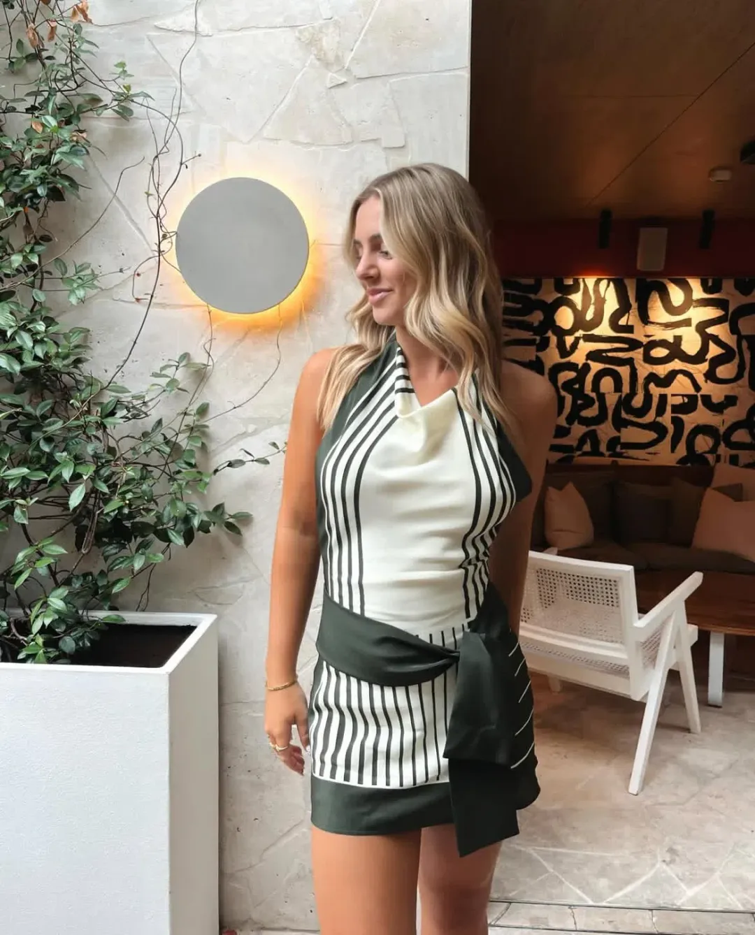 SIR Leilana Mini Green Garden Stripe Size 0 for rent on The Volte - main image