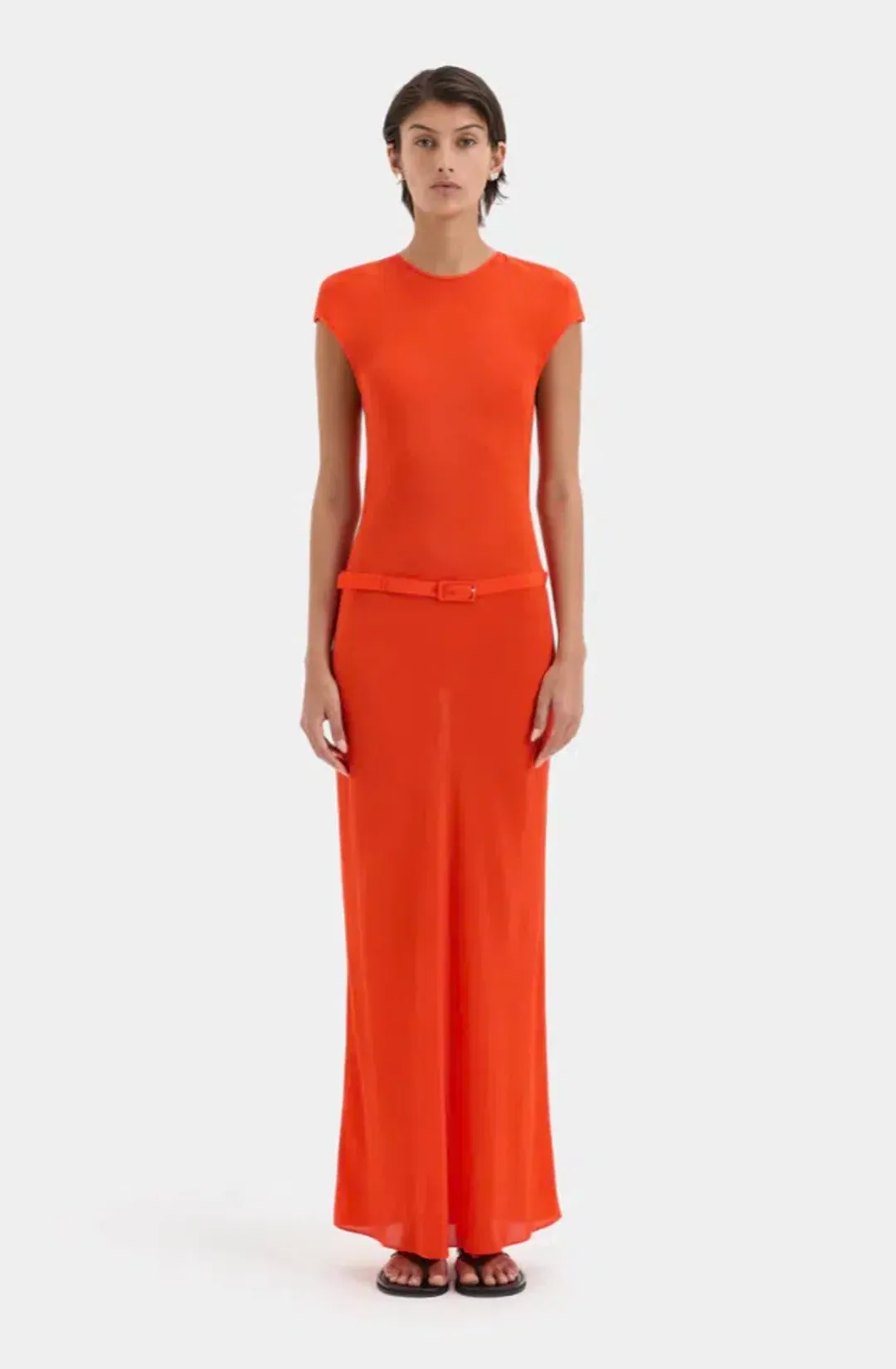 The Fresca Belted Midi Dress for rent on The Volte - main image