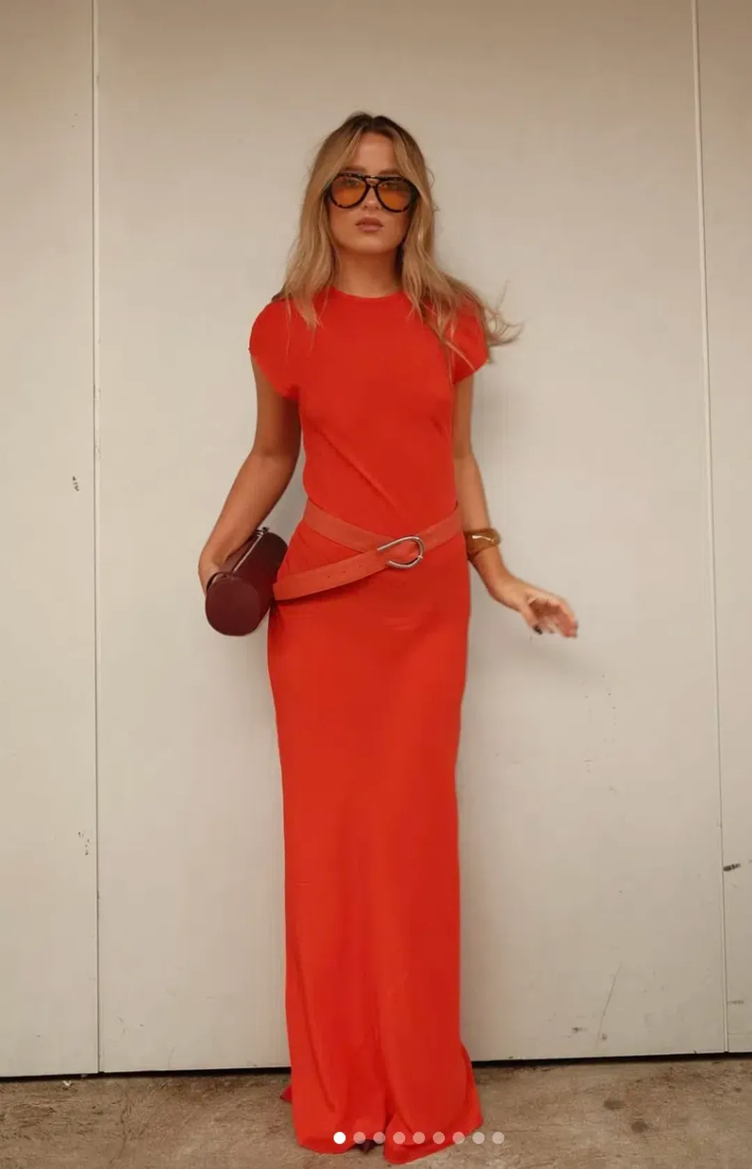 The Fresca Belted Midi Dress for rent on The Volte - main image